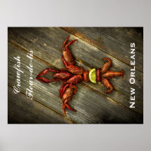 Poster Crawfish Fleur-De-Lis