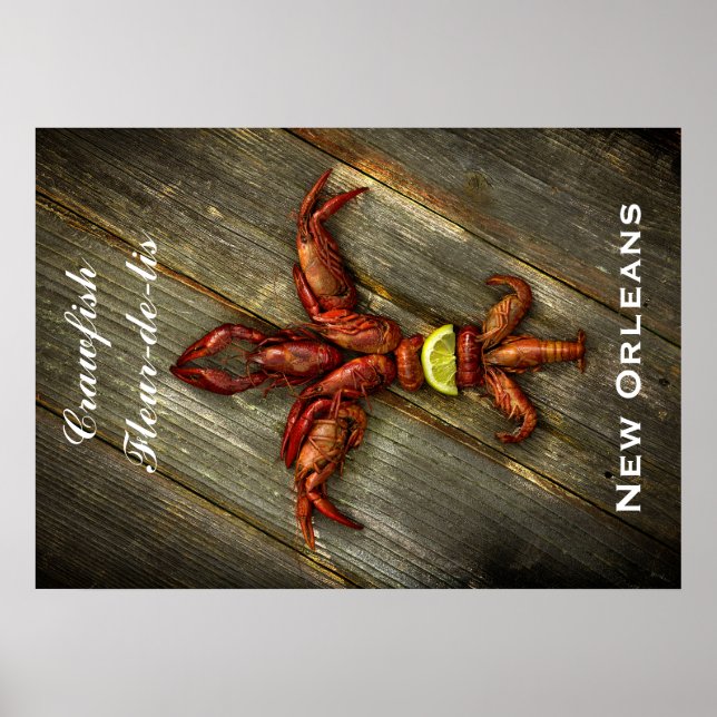 Póster Poster Crawfish Fleur-De-Lis (Frente)