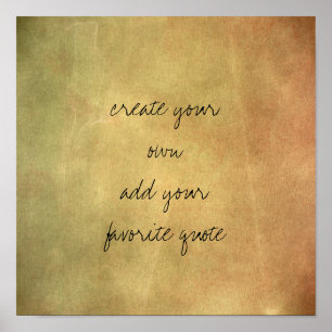 Póster poster crea tu propia textura angustiada sepia