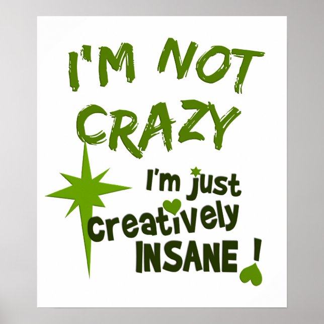 Póster Poster creativamente demente (Frente)