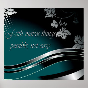 Póster Poster cristiano con el refrán inspirador