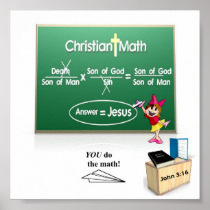 Póster Poster cristiano de la matemáticas