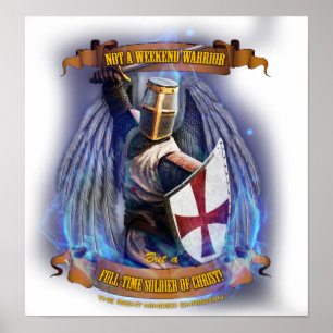 Póster Poster cristiano del soldado del caballero