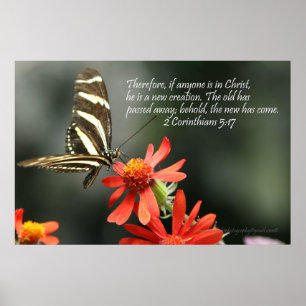 Póster Poster cristiano - mariposa - nueva creación
