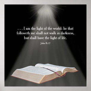 Póster Poster cristiano - soy….Mundo - verso de la biblia