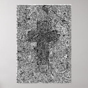 Póster poster "Cross and Symbols"