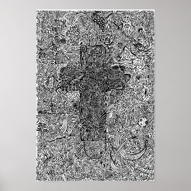Póster poster "Cross and Symbols" (Frente)