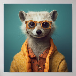 Póster Poster cuadrado "Maravilloso Meerkat"