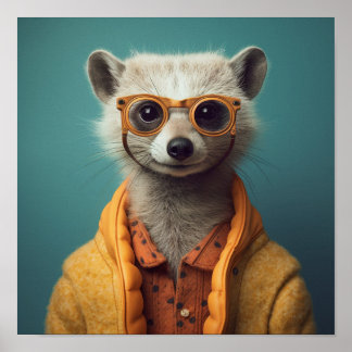 Póster Poster cuadrado "Maravilloso Meerkat"