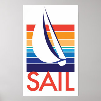 Póster Poster Cuadrado_SAIL de color del barco
