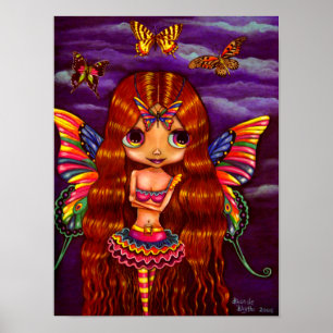 Póster Poster Cubano Butterfly Fairy Queen Doll Big Eyes