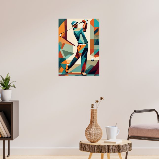 Póster Poster Cubist Jugador de Golf (Salón 3)