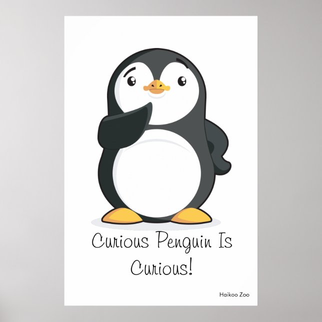 Póster Poster 'Curioso Pingüino Es Curioso' (Frente)