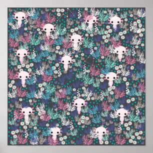 Póster Poster Cute Axolotl