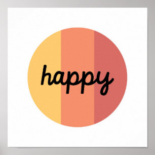Póster Poster Cute Happy