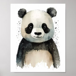 Póster Poster Cute Panda Hanging