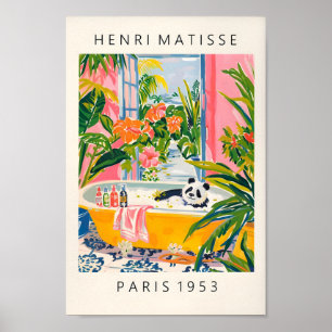 Póster Poster Cute Panda, Matisse Wall Art, Máximalista M