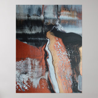 Póster Poster d une peinture "Cascade1" de Valérie Bosche