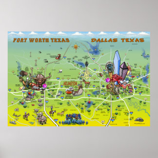 Póster Poster Dallas Fort Worth