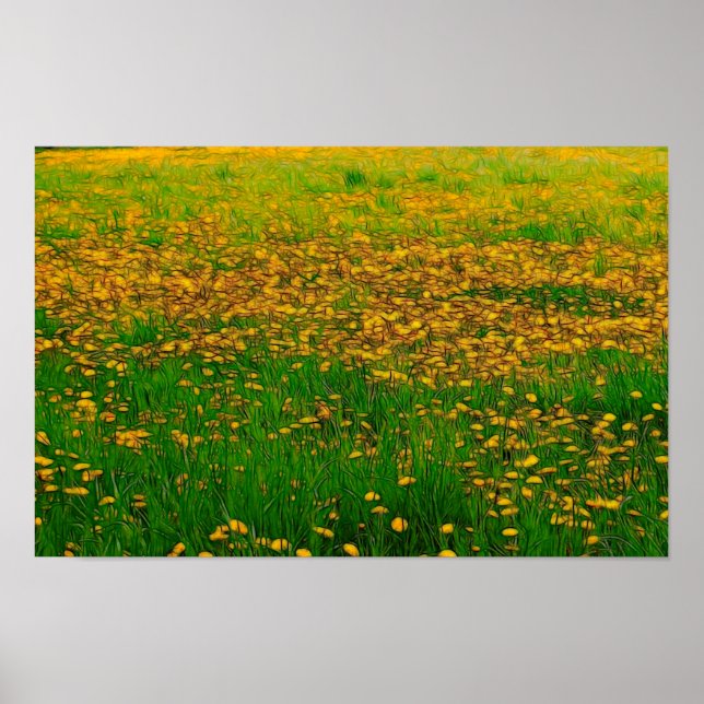 Póster Poster Dandelion Field (Frente)