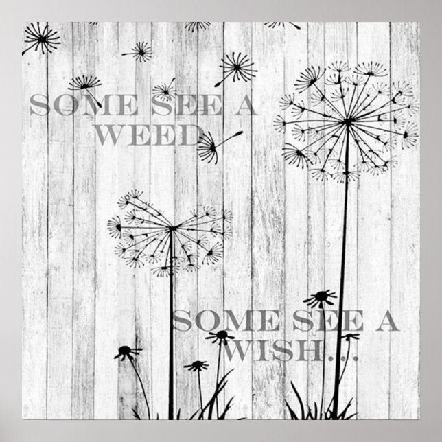 Póster Poster Dandelion Wishes 24" x 24" (Frente)