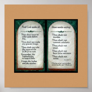 Póster Poster de 10 mandamientos