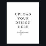 Póster poster de 11" x 14" - Retrato<br><div class="desc">Personalizar tu tarjeta en Templett. Una vez que haya terminado de editar,  descargue el archivo en formato JPG (no olvide activar la opción de sangrado). Sube tu diseño aquí haciendo clic en el botón azul "Personalizar".</div>