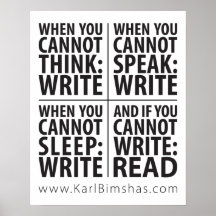 poster de 16" x 20" Cuándo escribir