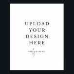 Póster poster de 16" x 20" - Retrato<br><div class="desc">Personalizar tu tarjeta en Templett. Una vez que haya terminado de editar,  descargue el archivo en formato JPG (no olvide activar la opción de sangrado). Sube tu diseño aquí haciendo clic en el botón azul "Personalizar".</div>