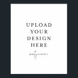 Póster poster de 16" x 20" - Retrato<br><div class="desc">Personalizar tu tarjeta en Templett. Una vez que haya terminado de editar, descargue el archivo en formato JPG (no olvide activar la opción de sangrado). Sube tu diseño aquí haciendo clic en el botón azul "Personalizar".</div>