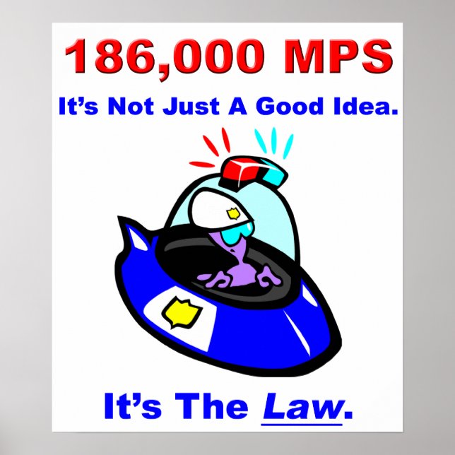 Póster poster de 186.000 MPS (Frente)