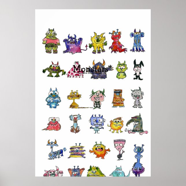 Póster poster de 29 Personalizados Monstars (Frente)