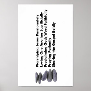 Póster Poster de 5 piedras