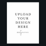 Póster poster de 8,5" x 11" - Retrato<br><div class="desc">Personalizar tu tarjeta en Templett. Una vez que haya terminado de editar,  descargue el archivo en formato JPG (no olvide activar la opción de sangrado). Sube tu diseño aquí haciendo clic en el botón azul "Personalizar".</div>