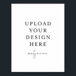 Póster poster de 8,5" x 11" - Retrato<br><div class="desc">Personalizar tu tarjeta en Templett. Una vez que haya terminado de editar,  descargue el archivo en formato JPG (no olvide activar la opción de sangrado). Sube tu diseño aquí haciendo clic en el botón azul "Personalizar".</div>