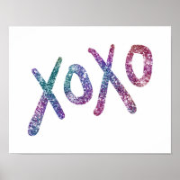 Poster de abrazos y besos Purpurinoso