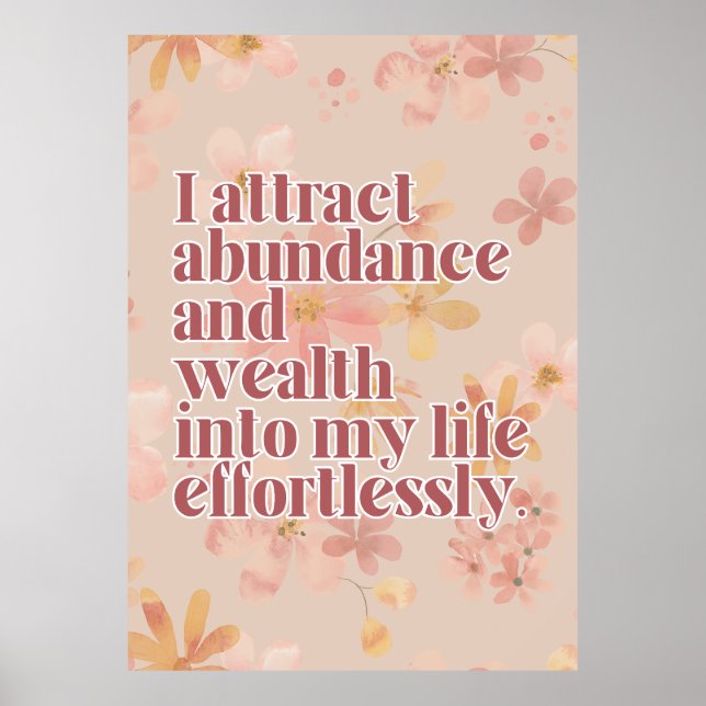Póster Poster de Abundance Affirmation (Frente)