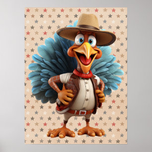 Póster Poster de Acción de Gracias en Turquía Occidental
