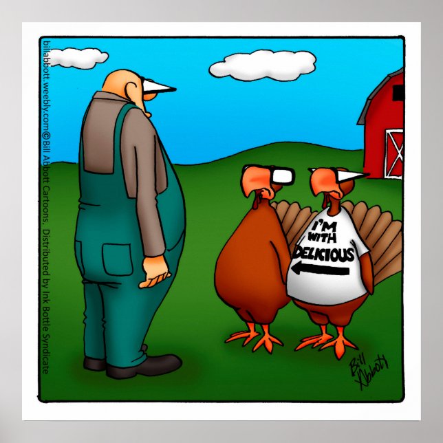 Póster Poster de Acción de Gracias "Estoy con Delicious" (Frente)