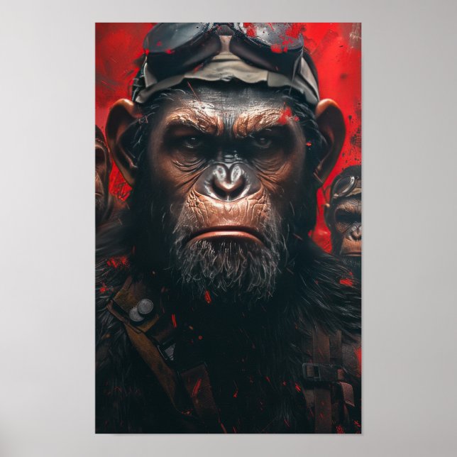 Póster Poster de Acción del Planeta de los Simios (Frente)