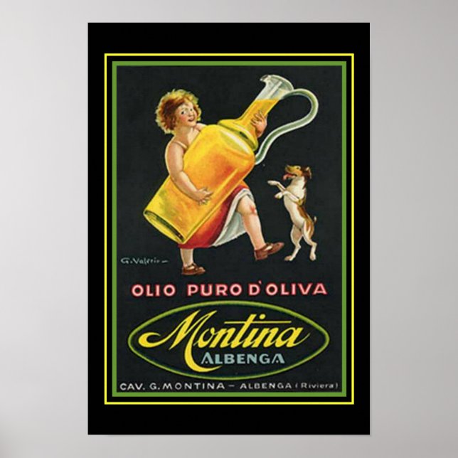 Póster Poster de aceite de oliva de añada de Montina 13 x (Frente)