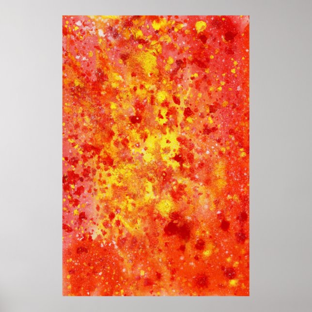 Póster Poster de acuarela abstracta (Frente)