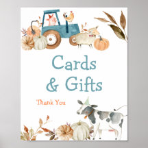 Poster de acuarela de la granja de calabazas para 