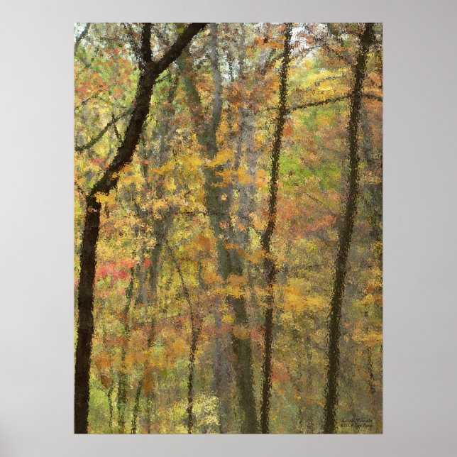 Póster Poster de acuarela de otoño (Frente)