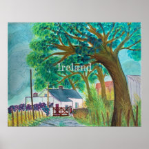 Poster de acuarela de Souvenir de Irlanda