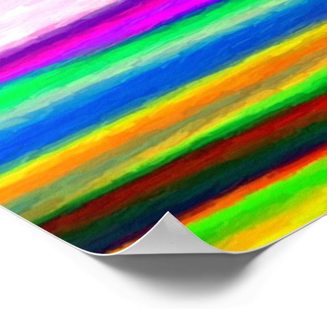 Póster Poster de acuarelas del arcoiris (Esquina)