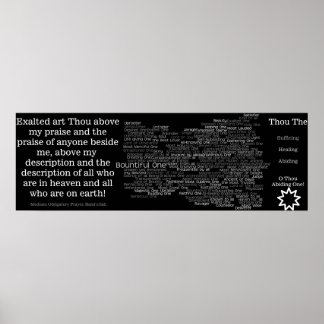 Póster Poster de adjetivos de oración de curación de larg