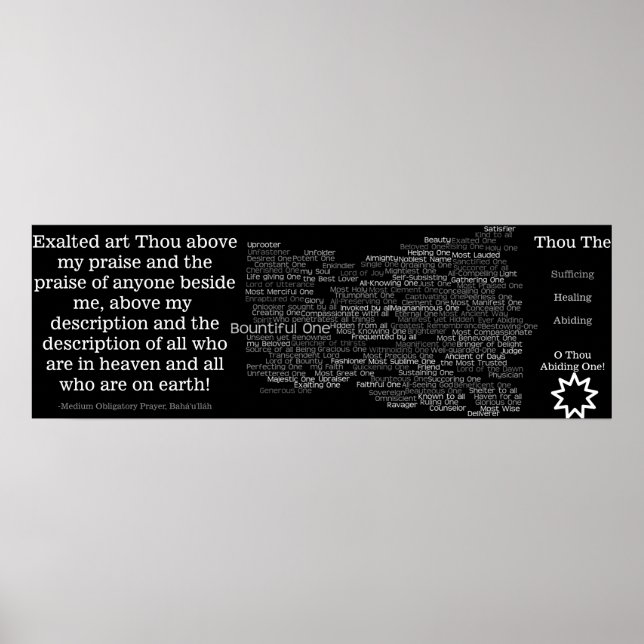 Póster Poster de adjetivos de oración de curación de larg (Frente)