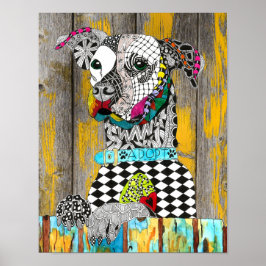 Póster Poster de Adopción de Perro en Refugio Animal