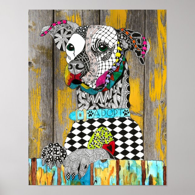Póster Poster de Adopción de Perro en Refugio Animal (Frente)